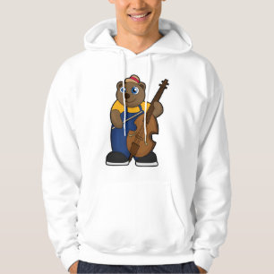 Bear as Musician with Guitar Hoodie