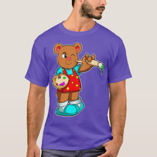 Bear as Painter with Brush Paint T-Shirt