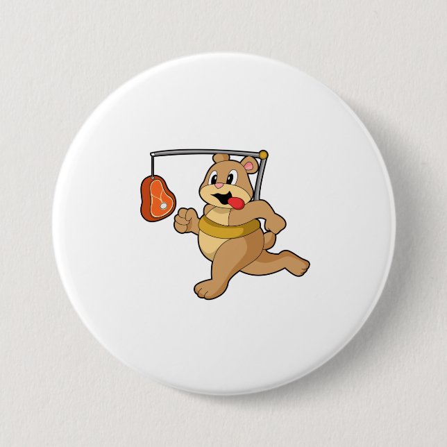 Bear as Runner 7.5 Cm Round Badge (Front)