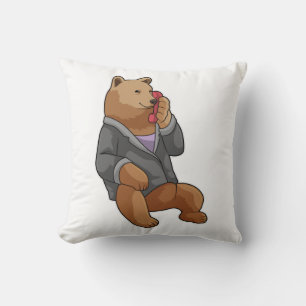 Bear as Secretary with Phone Cushion