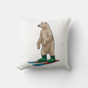 Bear as Skier with Ski Cushion