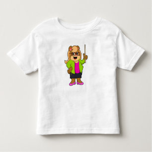 Bear as Teacher with Glasses Toddler T-Shirt