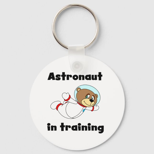 Bear Astronaut in Training Tshirts and Gifts Key Ring (Front)