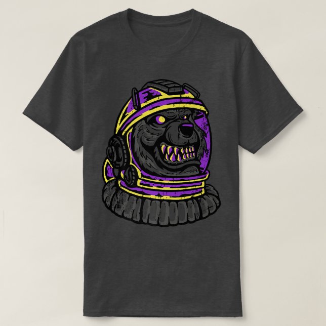 Bear Astronaut  T-Shirt (Design Front)