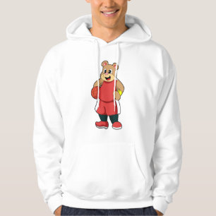 Bear at Basketball Sports Hoodie