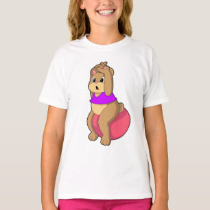 Bear at Fitness with Exercise ball.PNG T-Shirt