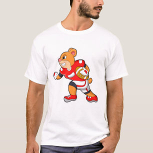 Bear at Football Sports T-Shirt