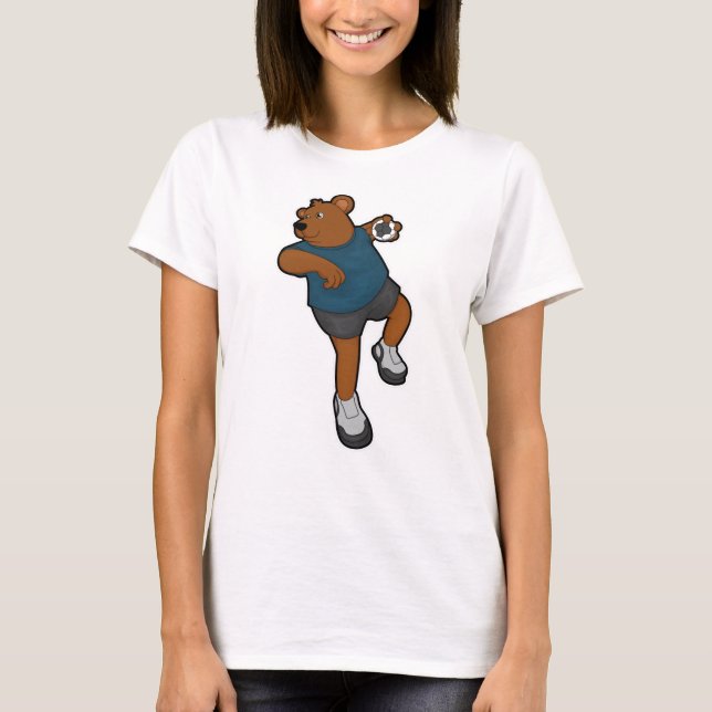 Bear at Handball player with Handball T-Shirt (Front)