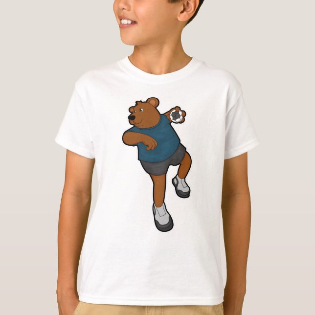 Bear at Handball player with Handball T-Shirt (Front)