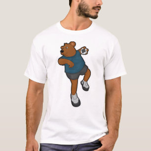 Bear at Handball player with Handball T-Shirt