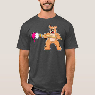 Bear at Painting with Brush Paint T-Shirt