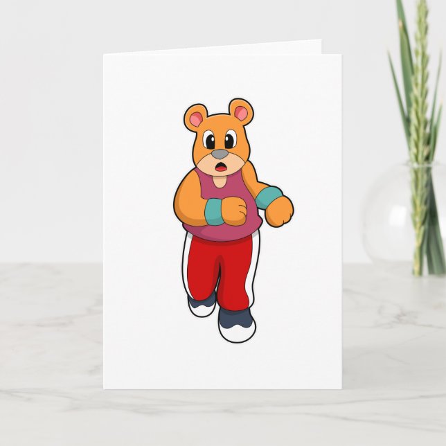 Bear at Running Card (Front)