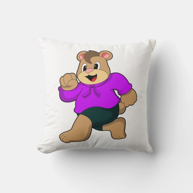 Bear at Running Cushion (Front)