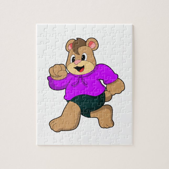 Bear at Running Jigsaw Puzzle (Vertical)