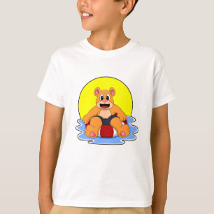 Bear at Swimming with Swim ring T-Shirt