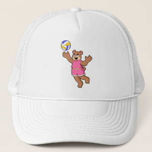 Bear at Volleyball Sports Trucker Hat