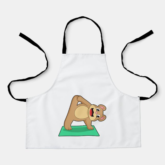Bear at Yoga Fitness Apron (Front)