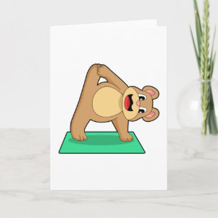 Bear at Yoga Fitness Card