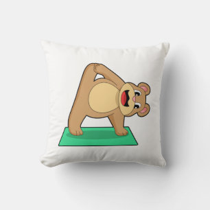Bear at Yoga Fitness Cushion