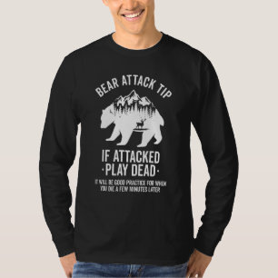 Bear Attack Tip Camping Hiking Outdoor Travel Vin T-Shirt