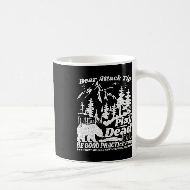 Bear Attack Tip Camping Hiking Travel Adventure  Coffee Mug (Right)