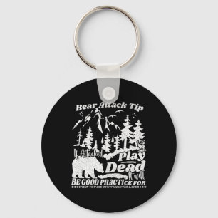 Bear Attack Tip Camping Hiking Travel Adventure Key Ring
