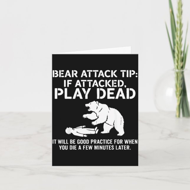 Bear Attack Tip Play Government Agencyd Card (Front)