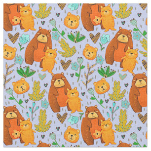 Bear & Baby Bear Cub Fabric