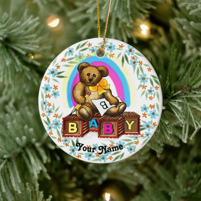 Bear baby Blocks  Ornament (Tree)
