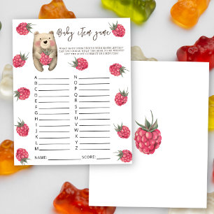 Bear - Baby Item Game. Baby Shower Game
