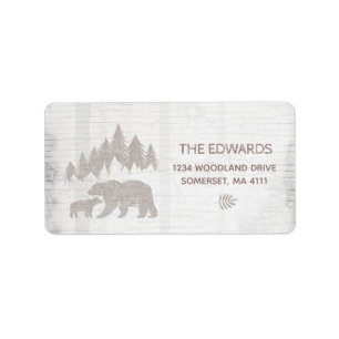 Bear Baby Shower Address Labels Adventure Shower