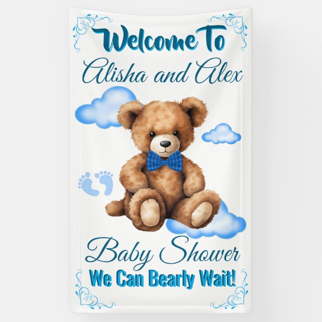 Bear Baby Shower Banner (Vertical)