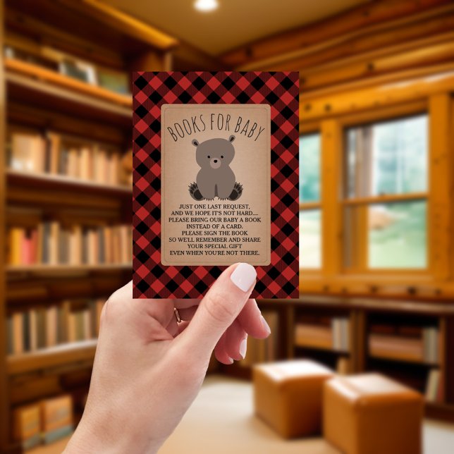Bear Baby Shower Book Request Enclosure Card (Creator Uploaded)