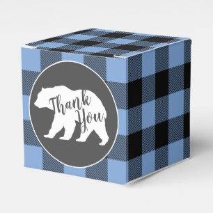 Bear Baby Shower Boy Blue Favour Box