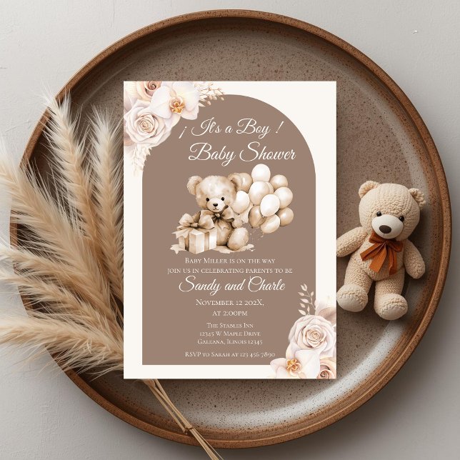  Bear Baby Shower Boy invitation (Creator Uploaded)