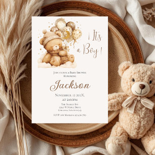 Bear Baby Shower Boy invitation