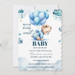 Bear Baby Shower,cute Baby Shower Invitation
