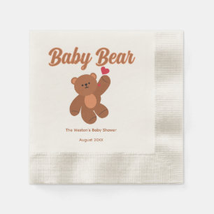 Bear Baby Shower - Cute Classy Pregnancy Shower Napkin