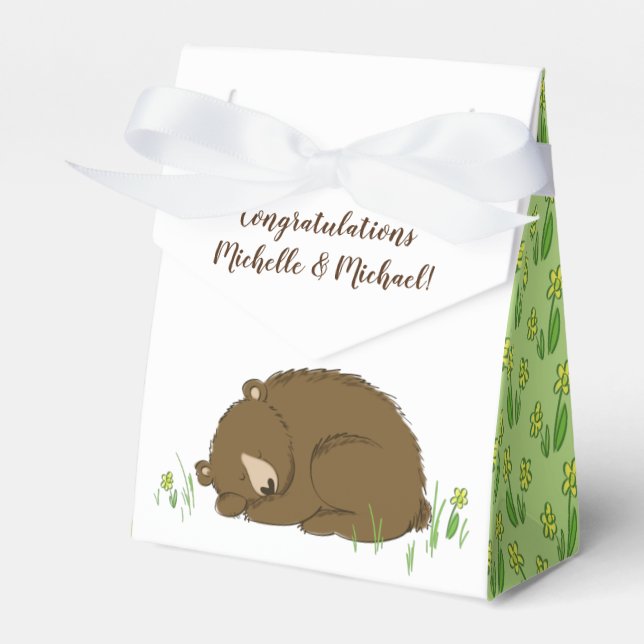 Bear Baby Shower Favour Box (Front Side)