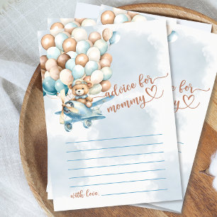 Bear Baby Shower Game Advice For Mummy RSVP Card