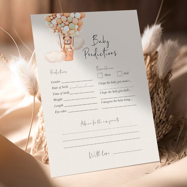 Bear Baby Shower Game - Baby Predictions (Creator Uploaded)