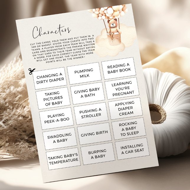 Bear Baby Shower Game Characters (Creator Uploaded)