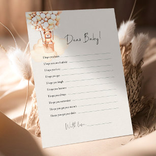 Bear Baby Shower Game Dear Baby Wishes