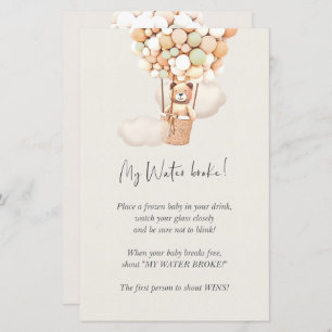 Bear Baby Shower Game - My Water Broke!