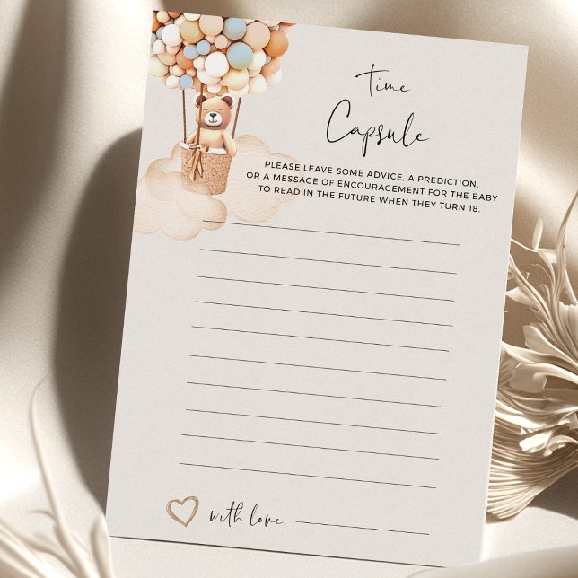 Bear Baby Shower Game Time Capsule (Creator Uploaded)