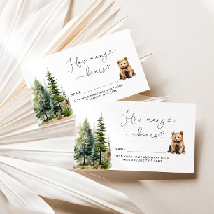 Bear baby shower guess how many bears enclosure card