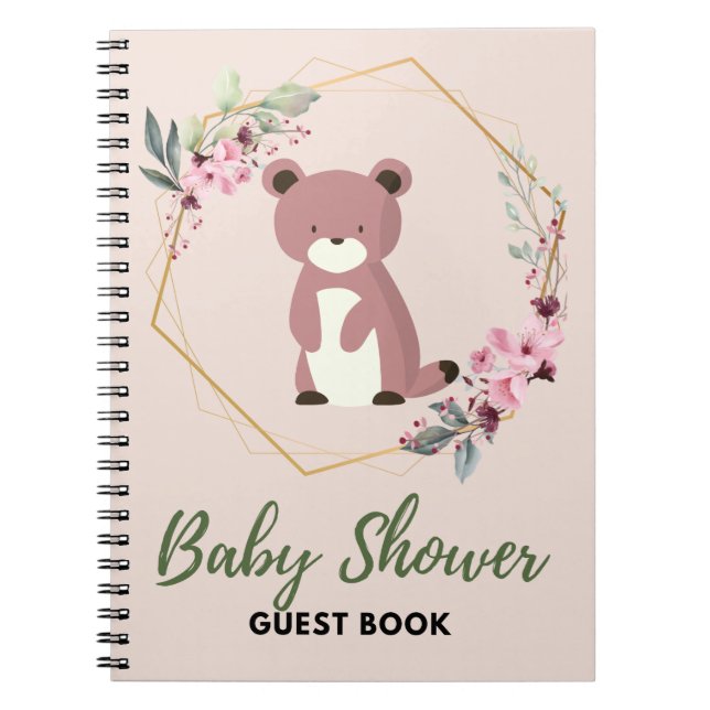 Bear Baby Shower Guest Book (Front)