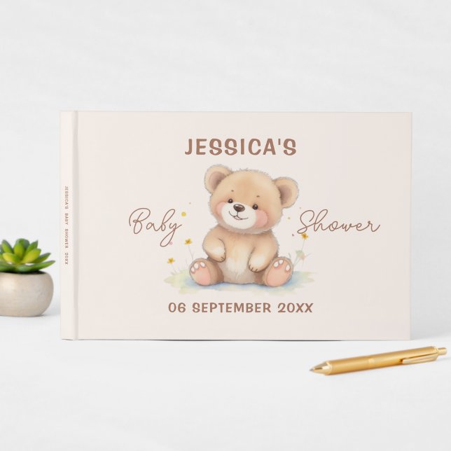 Bear Baby Shower Guest Book | Signing Guestbook (Creator Uploaded)