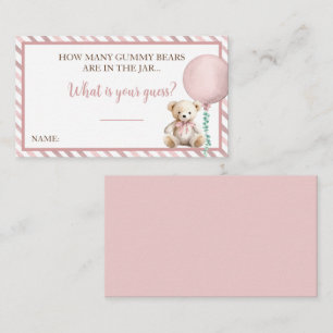 Bear Baby Shower Gummy Bears Guessing Game Card