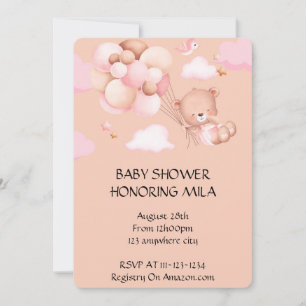 BEAR BABY SHOWER INVITATION